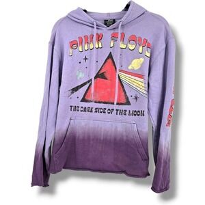 Pink Floyd The Dark Side of the Moon Tie Dye‎ Purple Hoodie Size Small